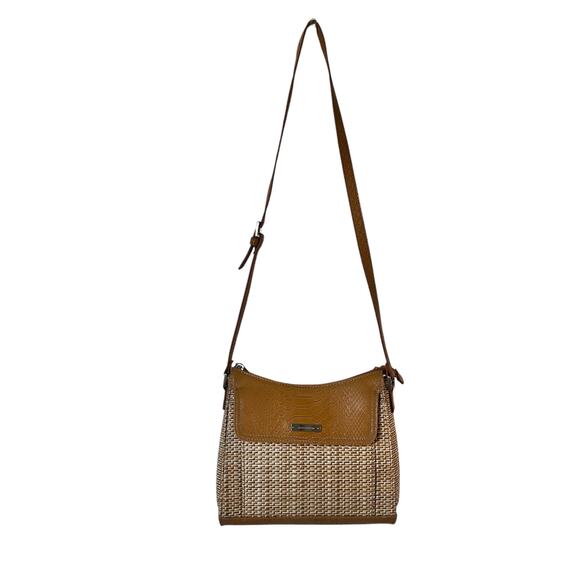 Claiborne Shoulder Bag Straw Yellow Attached Wallet Everyday Vacation Prairiecor - Picture 1 of 16